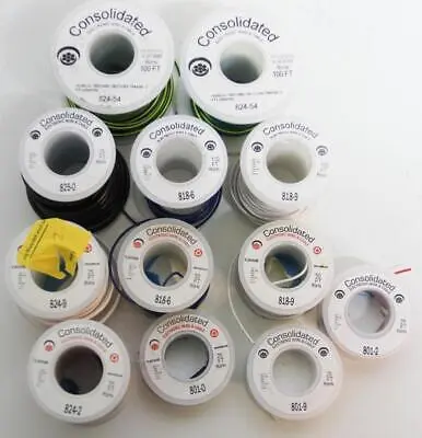 Consolidated Electronic Wire & Cable Various Size w/ Heat Shrink Tubes LOT (4938