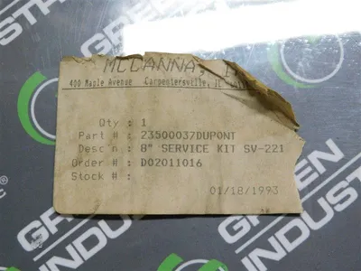 8" McCanna 23500037DUPONT 8" Service Kit SV-221 New Surplus