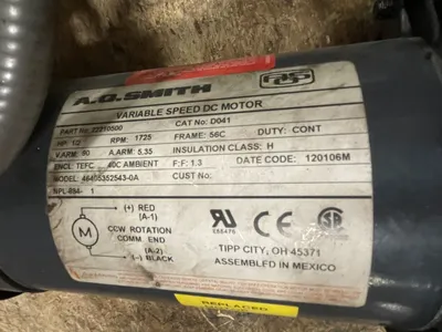 Warner Electric 5370-273-027 Clutch Brake w/ 1/2 HP Variable Speed DC Motor 90V