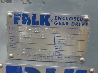 Falk 201-1120FZ4A Inline Gearbox Gear Drive 355.3 Reducer 5 RPM Output