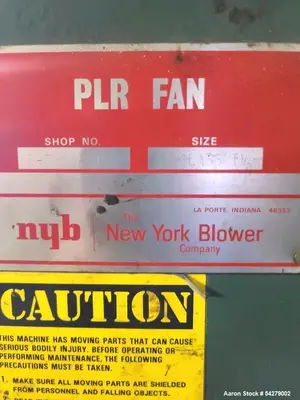 USED NEW YORK BLOWER 44 CLASS IV