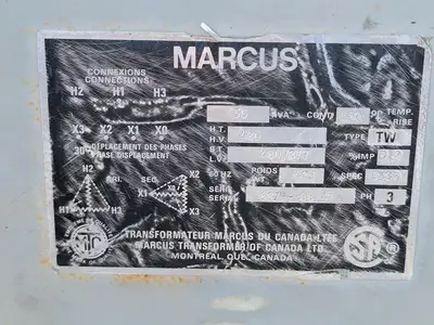 50 kVA Transformer 480 Pri. Volts, 480/277 Sec. Volts