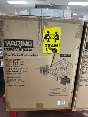 New | in-Stock Waring New Waring WPC100 3.5 Gallon Electric Pasta Cooker Rethermalizer - 240V, 3600W - JS Electric Cooking Equipment Illinois US | Falcon Restaurant Supply #1375922