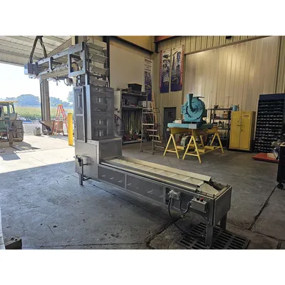 Used 12" wide Stainless Steel Bucket-Lift Elevator "Z" Conveyor 112" Disch. Ht.