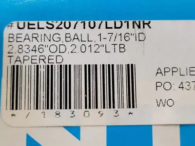 Ball Insert Bearing No. UELS207-107D1NR