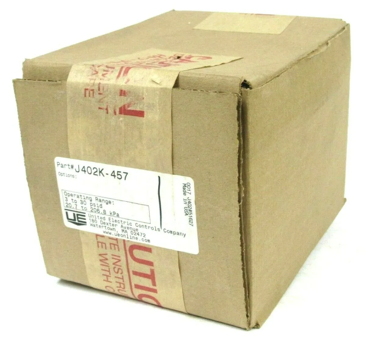 NEW SEALED UNITED ELECTRIC J402K-457 PRESSURE SWITCH J402K457