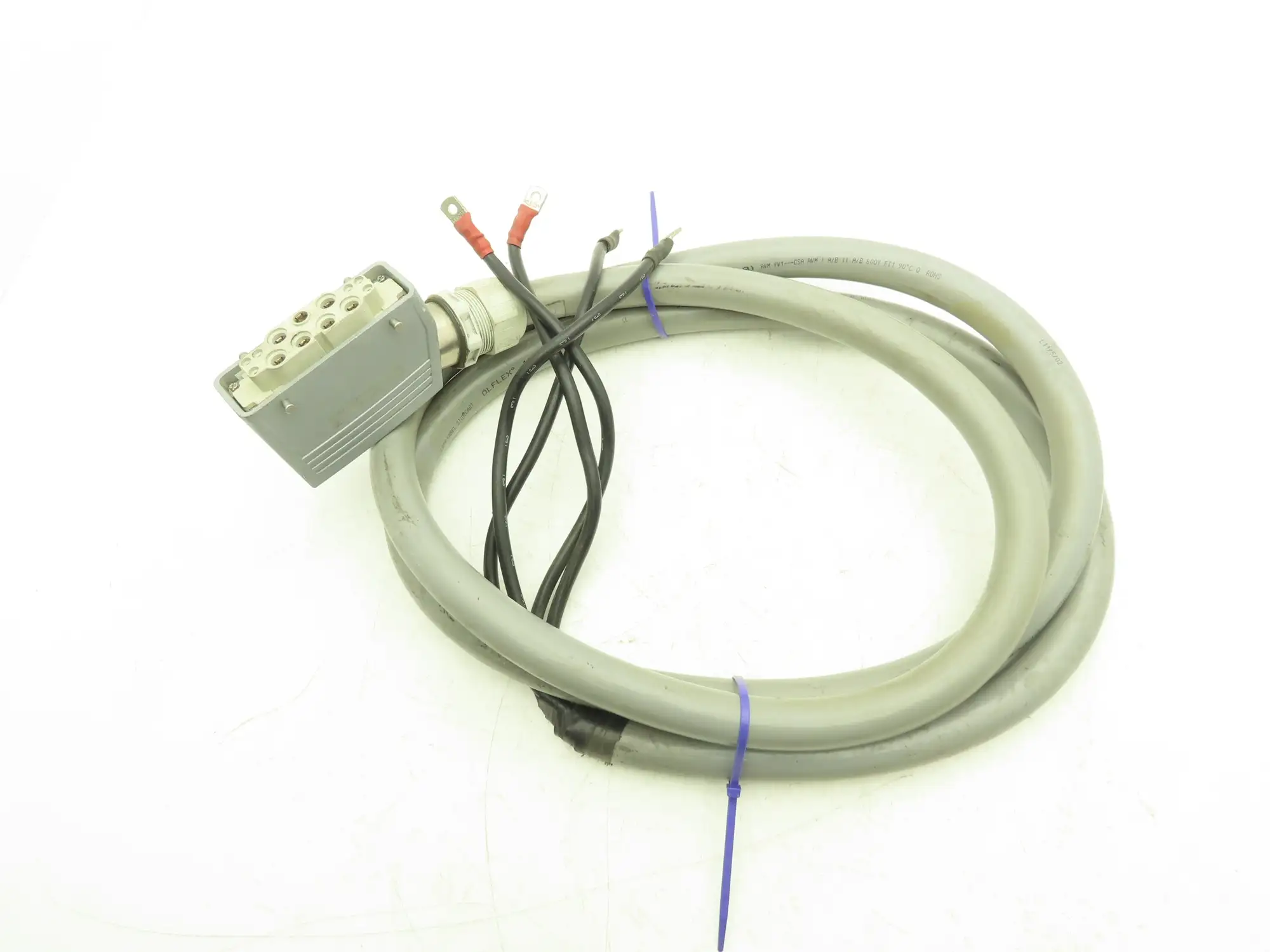 Lapp Kabel Olflex 191 5G25 Power Cable 4C 4AWG 600V 3PH w/6-Pin Connector 11'L