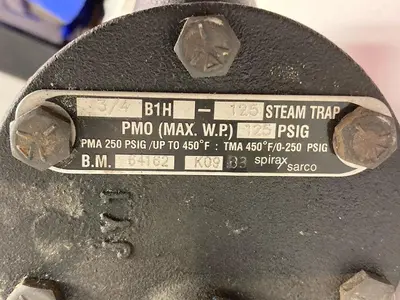 Used SPIRAX SARCO B1H-125 Pump & Valve Parts Ohio US | Surplus Asset Holdings #1365784