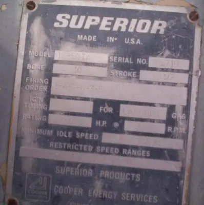 USED WHITE SUPERIOR 12SGTA