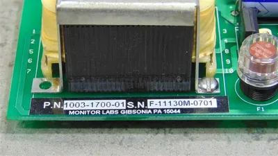 Monitor Labs 1003-1700-01 Power Supply Board Rev. F Used