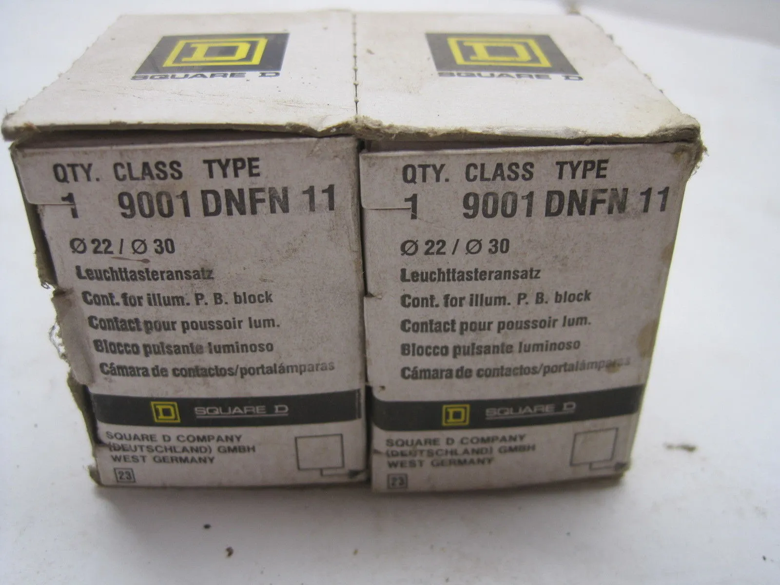 2 NEW SQUARE D 9001-DNFN11 CONTACT BLOCK 9001DNFN11