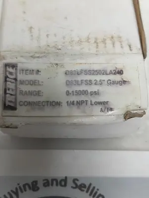 New | in-Stock TRERICE D83LFSS Universal Pressure Meters Ohio US | Surplus Asset Holdings #1365596