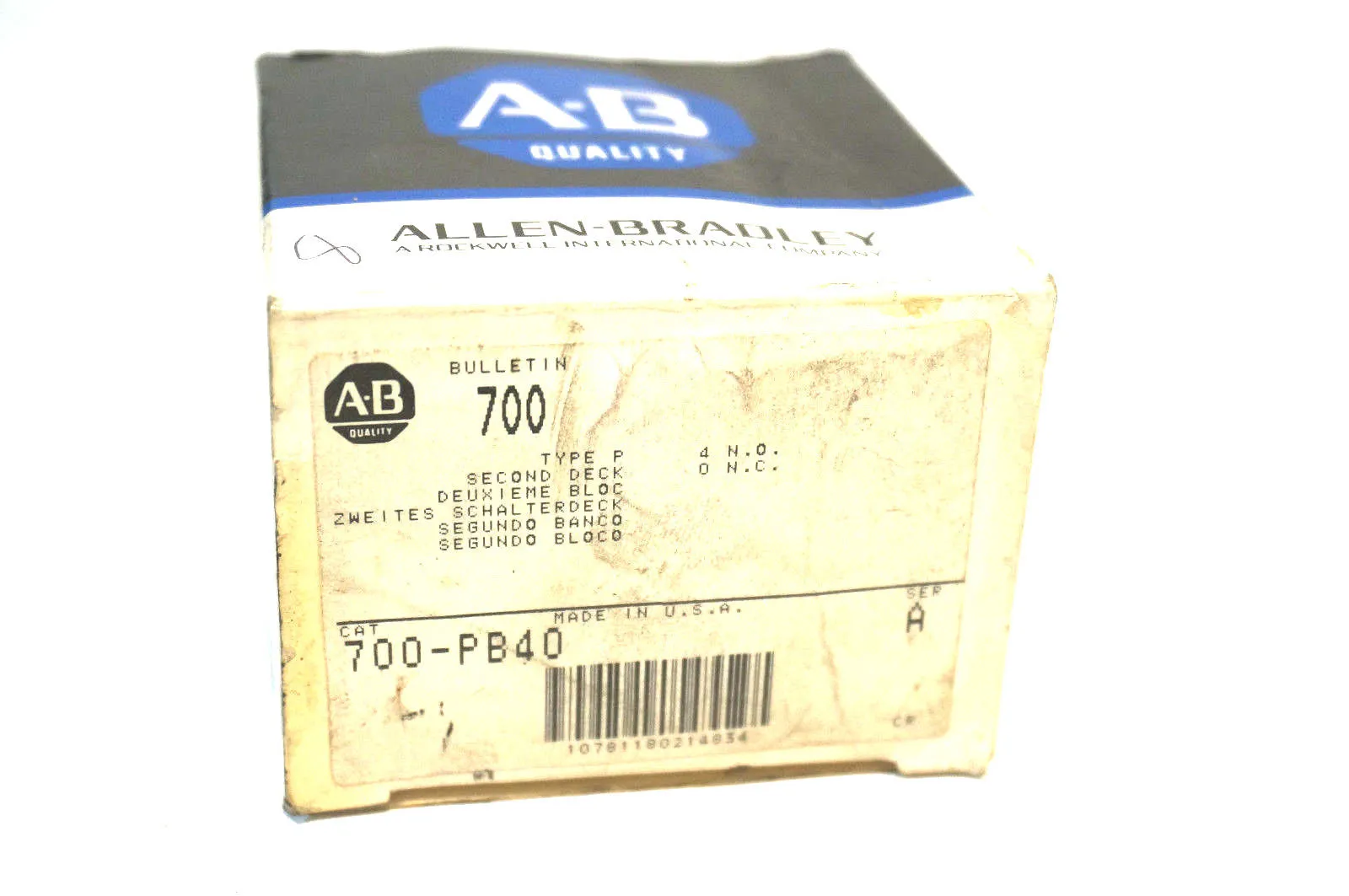 NEW ALLEN BRADLEY 700-PB40 ADDER DECK SER.A 700PB40