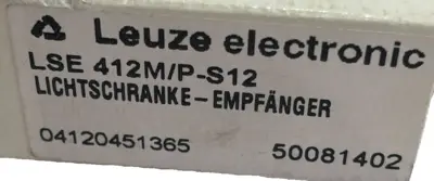 NEW LEUZE ELECTRONIC LSE 412M/P-S12 PHOTOELECTRIC SENSOR 50081402 LSE412MPS12