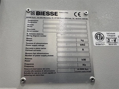 Used 2019 BIESSE "WINNER W1" Woodworking Handling Equipment California US | MachineryMax #1468873