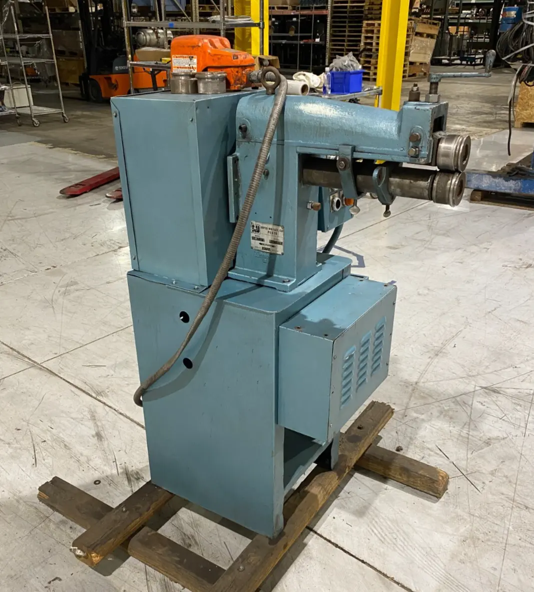 USED PEXTO, ROPER WHITNEY POWERED COMBINATION ROTARY MACHINE FOR BEADING/CRIMPING