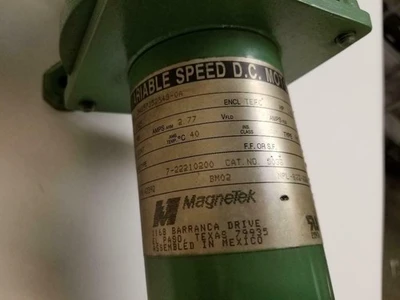 MAGNETEK Electric DC Motor 1/4 HP VARIABLE Speed With STERLING GEAR BOX 50 TO 1