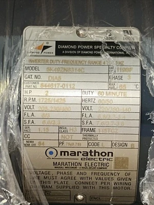 NEW Marathon Electric 5K49ZN8314C