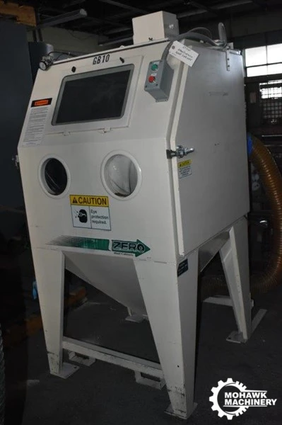 2 CU FT ZERO/CLEMCO “BNP66” PRESSURE DRY BLAST CABINET & "600R" RECLAIMER - 36" x 35" x 37" CHAMBER