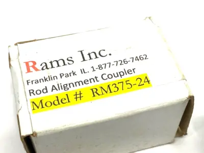 USED RAMS INC. STANDARD ROD ALIGNMENT COUPLER 3/8-24 THREAD SIZE