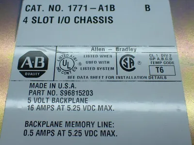Used ALLENBRADLEY 1771A1B PLC Chassis Ohio US | HGR 24 #1095262