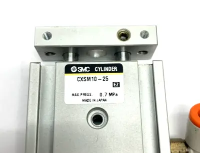 CXSM10-25 | SMC  Dual Rod Guided Pneumatic Cylinder 10mm Bore 25mm Stroke - Used
