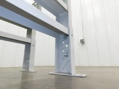 Hytrol HS-7 Conveyor Leg Floor Support 31"W Heavy Duty White 25-5/8-31-5/8"H