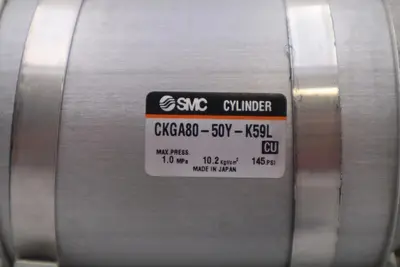 (NEW) SMC CKGA80-50Y-K59L 145psi  Pneumatic Clamp Cylinder STOCK S-367