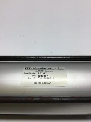 TRD Bimba 124088-1 Pneumatic Cylinder 2.5″ Bore 6″ Stroke 250 PSI Air Max