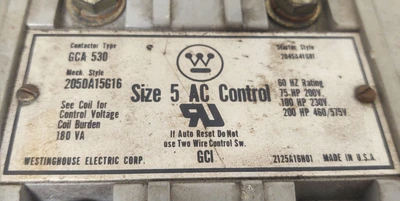 USED Westinghouse GCA-530