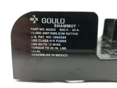 Gould Shawmut fuse block 60303