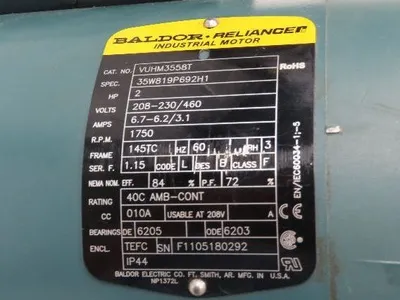 Hytrol 5AC-20-1-RH Conveyor Drive Gearmotor 20:1 Reducer 2Hp 460V 3PH 145TC
