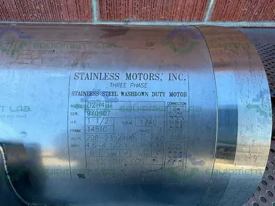 USED STAINLESS MOTORS D2H4BT WASHDOWN DUTY MOTOR 1 1/2 HP, 1740 RPM