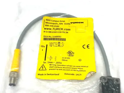 BI5U-Q08-AP6X2-0.2M-PSG 3M | Turck  Inductive Proximity Switch Sensor S1608997 - New – Open Box