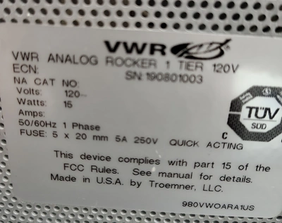 Used VWR _UNKNOWN_ Shakers California US | Biotech Equipment Sales #1464817