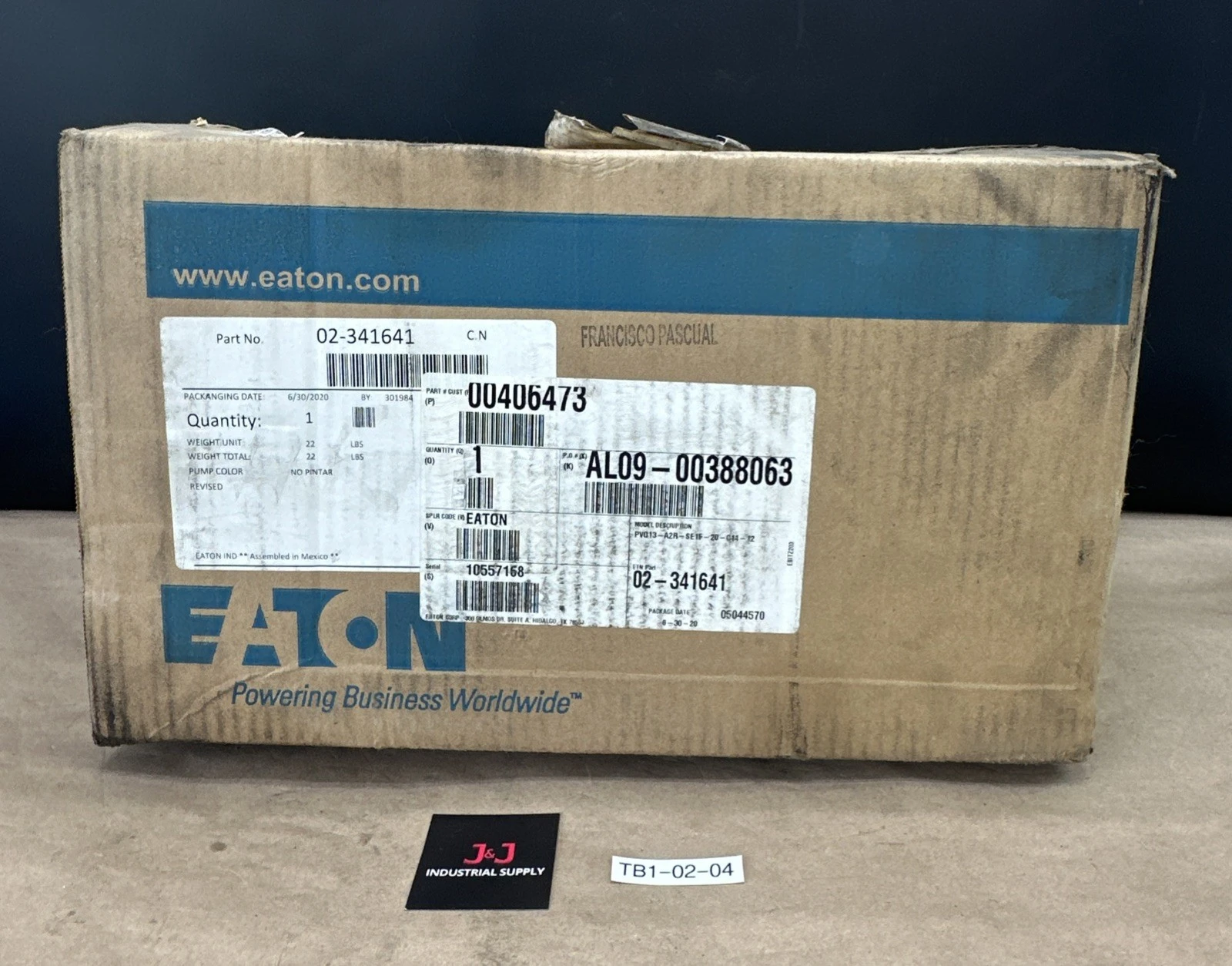 New | in-Stock Eaton 02-341641 Hydraulic Pumps Indiana US | J&J Industrial Supply #1259663