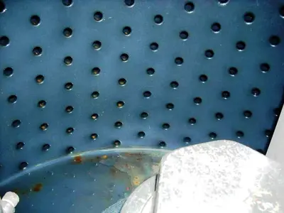 Western States 30 x 18 perforate basket centrifuge, Halar-lined.