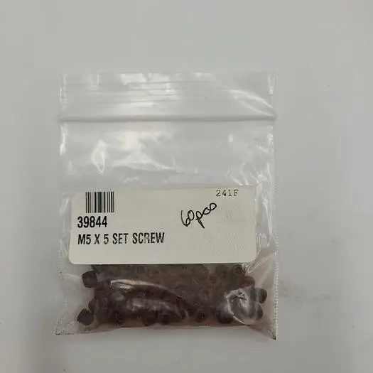 New | in-Stock SET SCREW M5 X 5 SET SCREW 39844 Nuts & Screws | ND Industrial Surplus #1222139
