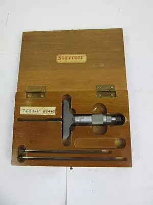 Starret depth gage micrometer