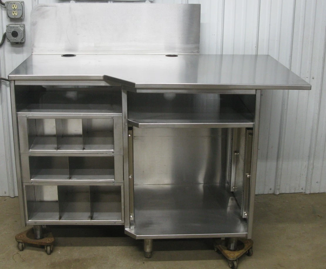 142-0751 57″ Stainless Steel Heavy Duty Prep Cabinet