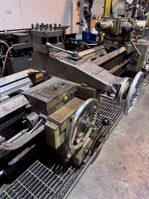 12.5" HOLLOW SPINDLE WARNER & SWASEY MODEL 4A (M-3580) SQUARE HEAD & 12' EXTENDED BED TURRET LATHE: YOBRO #24423