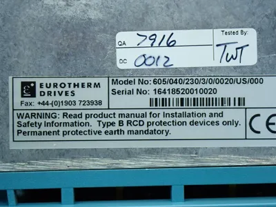 Used EUROTHERM DRIVES 605/040/230/3/0/0020/US/000 Variable Speed Drives Ohio US | HGR 24 #775461
