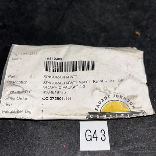 KADANT JOHNSON 16S10309 SRK GRAPH BATT MI-001 REPAIR KIT for GRAPHIC PACKAGING