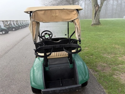 (1) 2019 E-Z-Go EFI golf cart with a Kawasaki gas engine, model 657061G01, includes canopy, fold-dow...