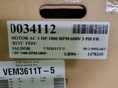 NEW BALDOR VEM3611T-5