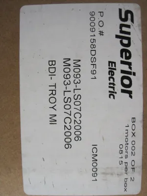 NEW SUPERIOR ELECTRIC M093-LS07C2006 MOTOR M093LS07C20