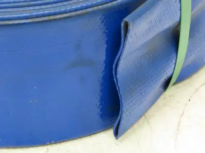 3" Layflat Blue PVC Water Delivery Irrigation Discharge Hose 100'