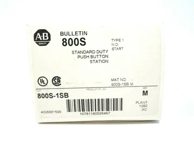 NEW ALLEN BRADLEY 800S-1SB PUSHBUTTON STATION SER.M 800S1SB