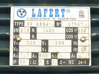 Used LAFERT _UNKNOWN_ Motors (misc) Indiana US | Arrow Industrial #1249753