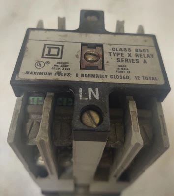 🔥Square D Class 8501 Control Relay, Form LN Series A